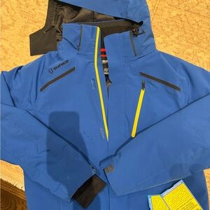 Sunice Men's Blue and Yellow Ski Jacket